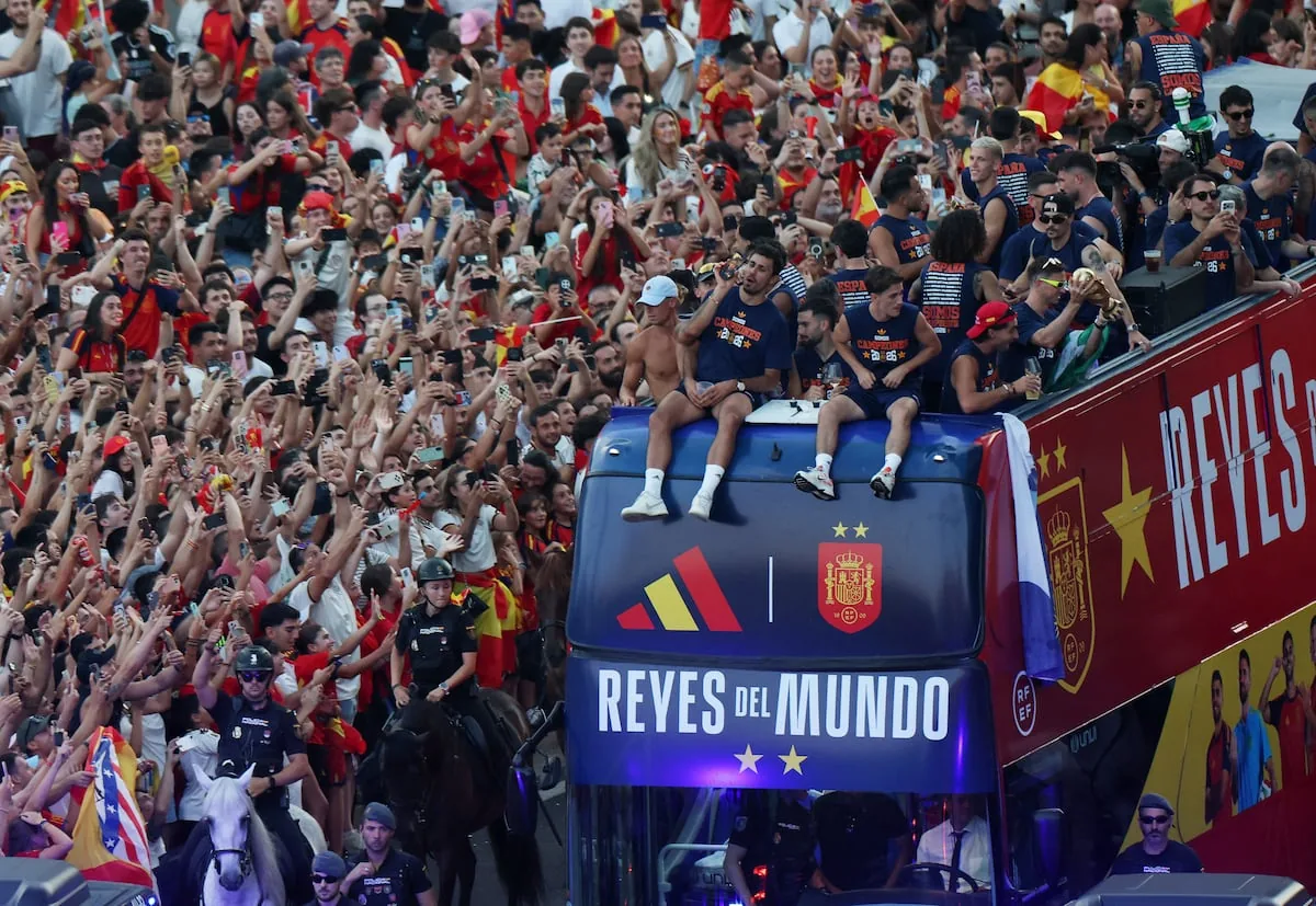 Celebraciones de la Selección Española de Fútbol tras su Victoria Mundialista