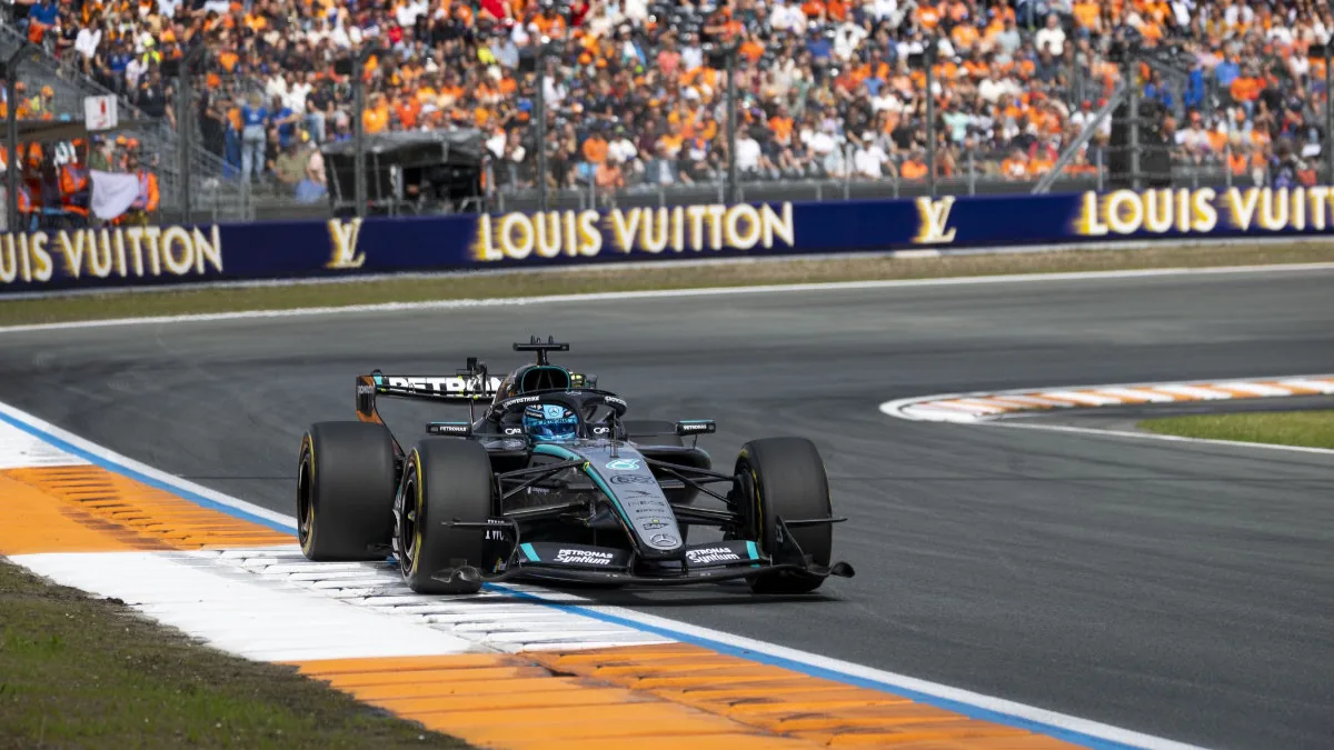 Russell logra la pole sprint en Zandvoort; Sainz y Alonso enfrentan dificultades