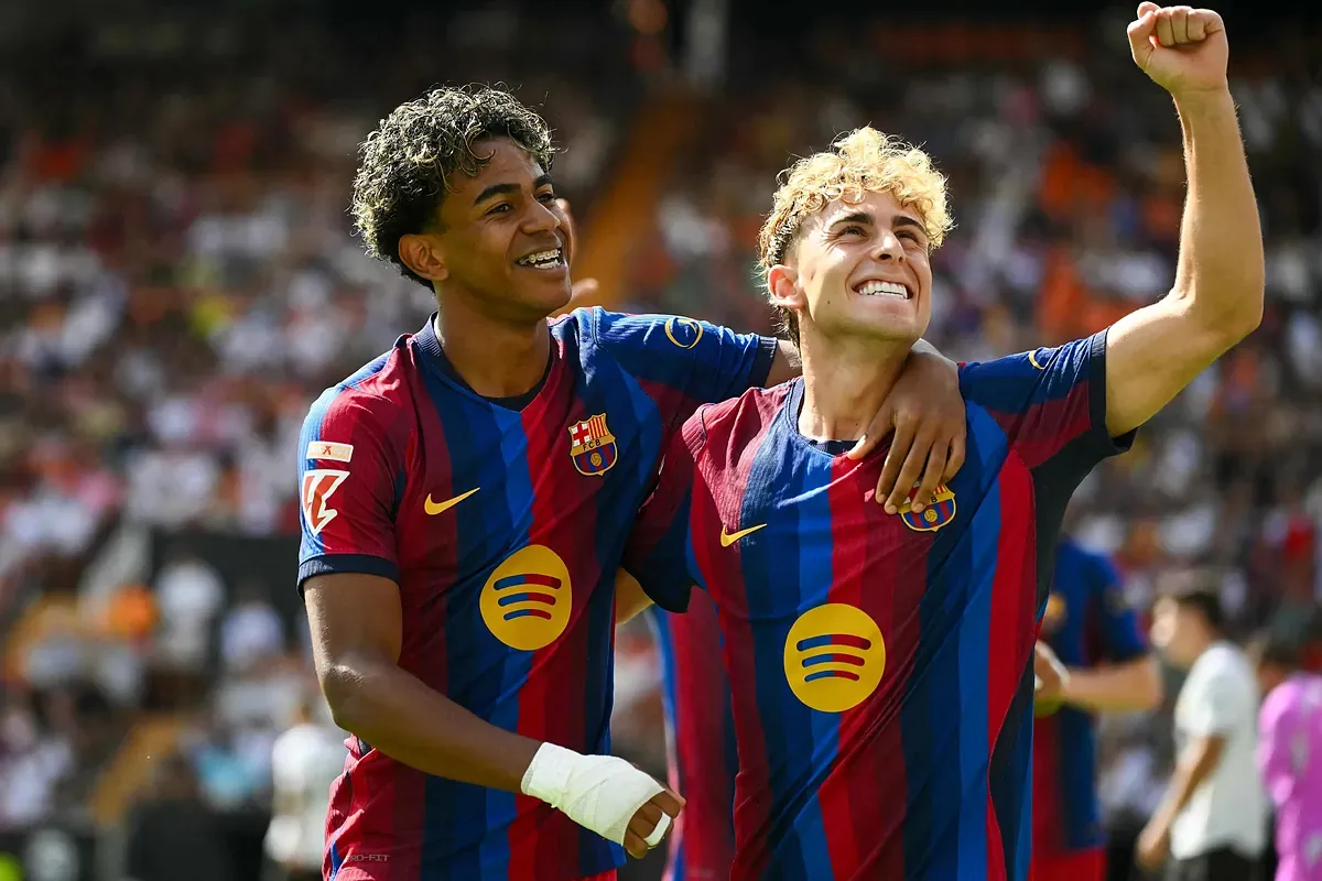 Valencia: el Barcelona domina en Mestalla con una goleada